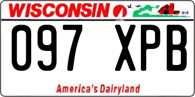 WI license plate 097XPB