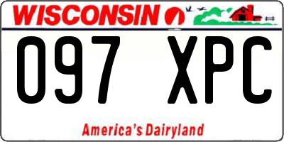 WI license plate 097XPC