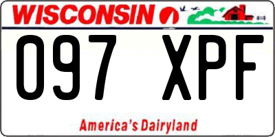 WI license plate 097XPF