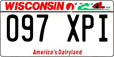 WI license plate 097XPI