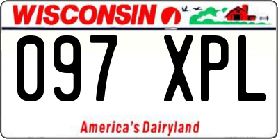 WI license plate 097XPL