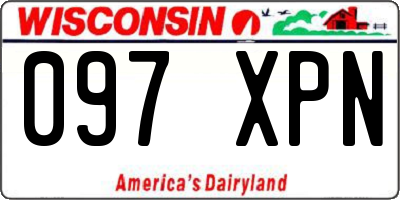 WI license plate 097XPN