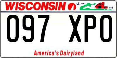 WI license plate 097XPO