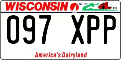 WI license plate 097XPP