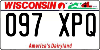 WI license plate 097XPQ
