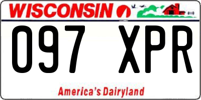 WI license plate 097XPR