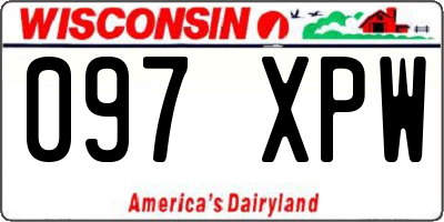 WI license plate 097XPW