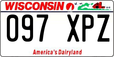 WI license plate 097XPZ