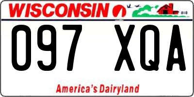 WI license plate 097XQA