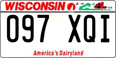 WI license plate 097XQI