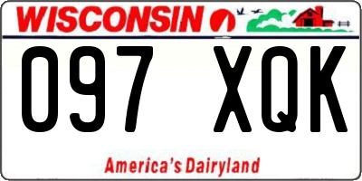 WI license plate 097XQK