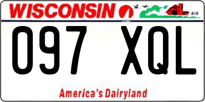 WI license plate 097XQL