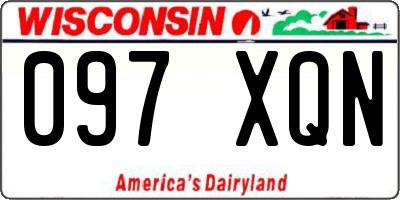WI license plate 097XQN