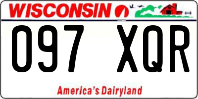 WI license plate 097XQR