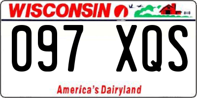 WI license plate 097XQS