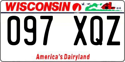 WI license plate 097XQZ