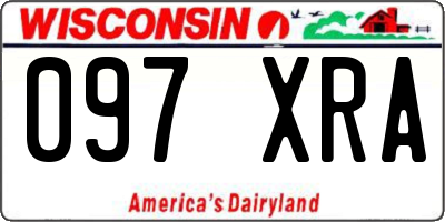 WI license plate 097XRA