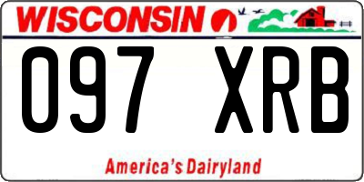 WI license plate 097XRB