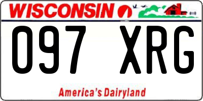 WI license plate 097XRG