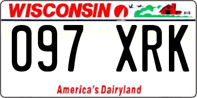 WI license plate 097XRK