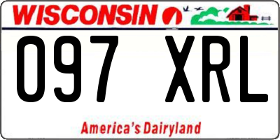 WI license plate 097XRL