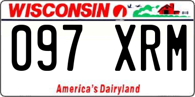 WI license plate 097XRM
