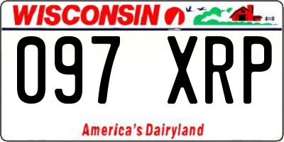 WI license plate 097XRP