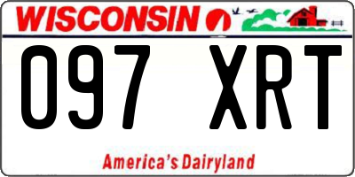 WI license plate 097XRT