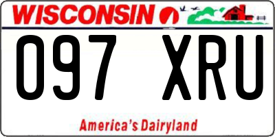 WI license plate 097XRU