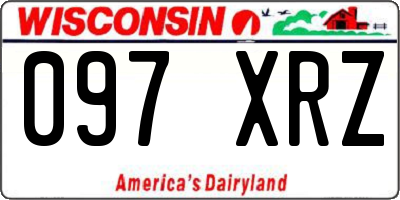 WI license plate 097XRZ