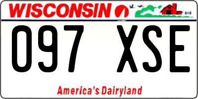WI license plate 097XSE