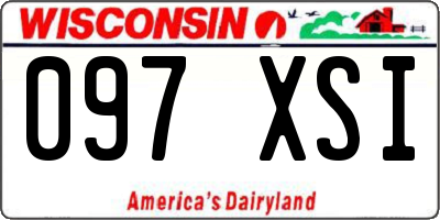 WI license plate 097XSI