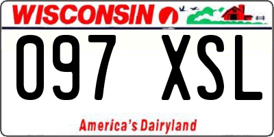 WI license plate 097XSL