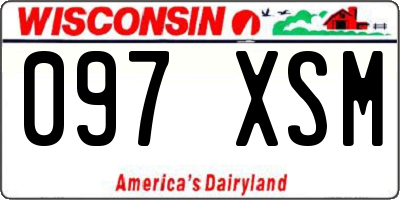 WI license plate 097XSM