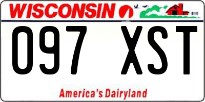 WI license plate 097XST