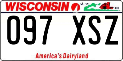 WI license plate 097XSZ