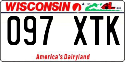 WI license plate 097XTK