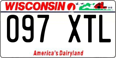 WI license plate 097XTL