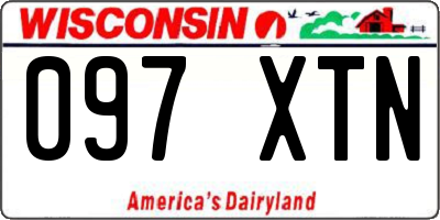 WI license plate 097XTN