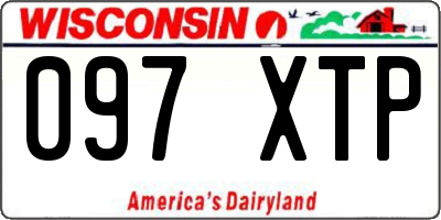 WI license plate 097XTP