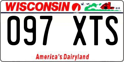 WI license plate 097XTS