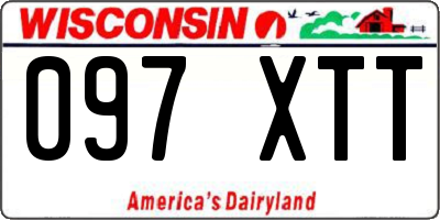 WI license plate 097XTT
