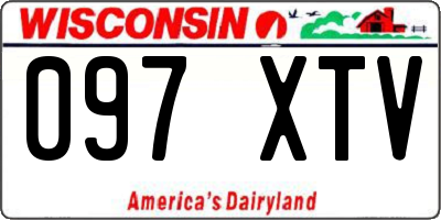 WI license plate 097XTV