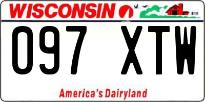 WI license plate 097XTW