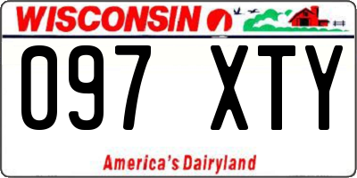 WI license plate 097XTY