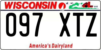 WI license plate 097XTZ