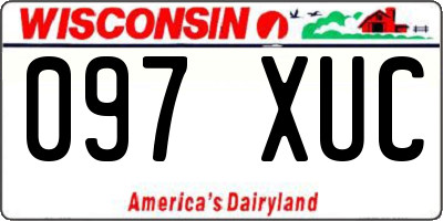 WI license plate 097XUC