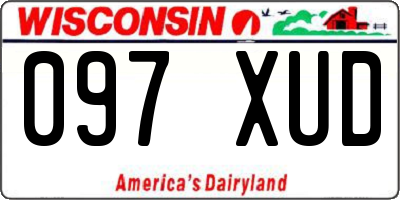 WI license plate 097XUD