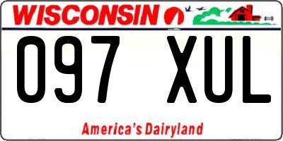 WI license plate 097XUL
