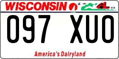 WI license plate 097XUO